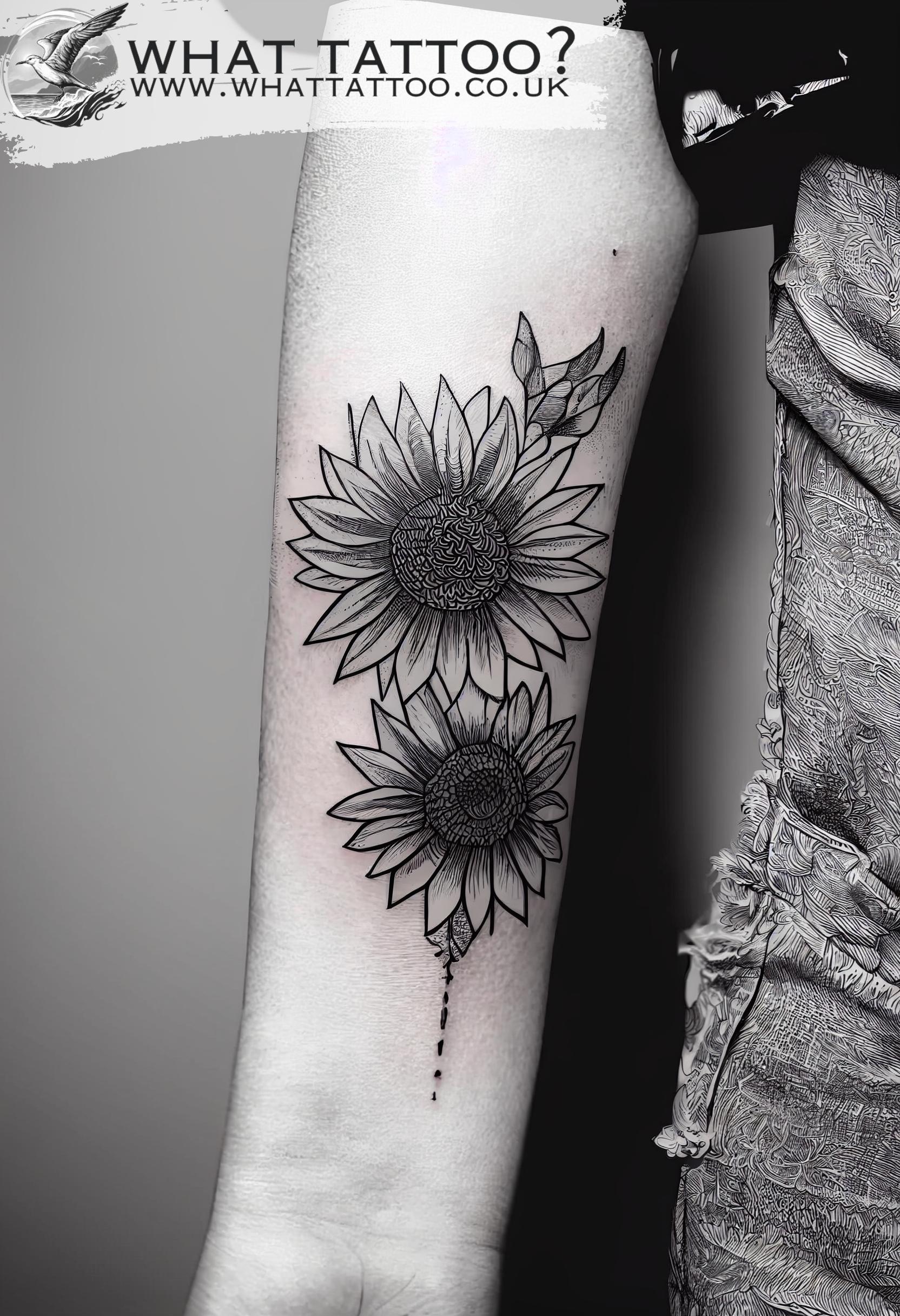 Sunflower tattoo design by EJ04191996 on DeviantArt