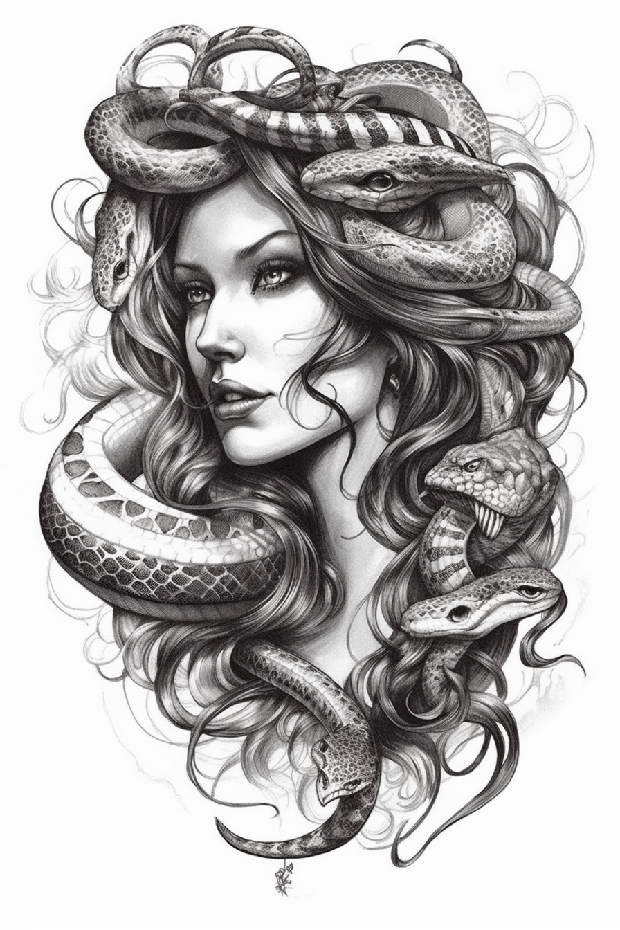 Medusa Thigh Tattoo – Weronika.inkss