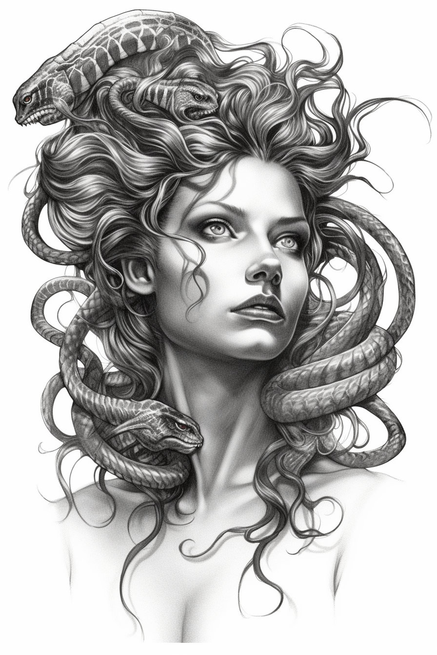 Abstract Medusa - Abstract Medusa tattoo Temporary Tattoos | Momentary Ink