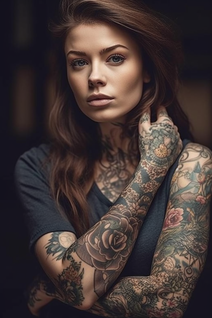 Realistic Full Arm Angel Sleeve Tattoo Female For Men And Women Warrior,  Lion, Tiger, And Flower Designs From Soapsane, $5.08 | DHgate.Com