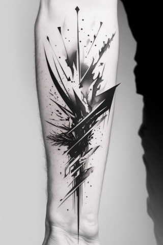 Abstract Forearm Tattoo sketch d43