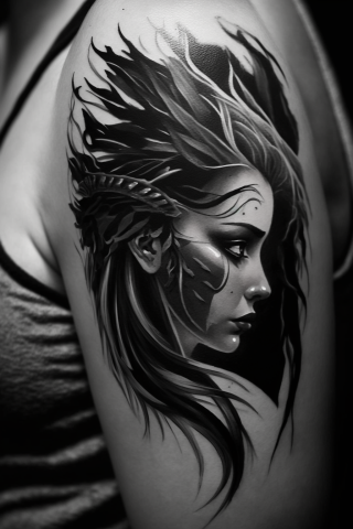 Black and white Tattoos for mental strength small for women design ideas#42a