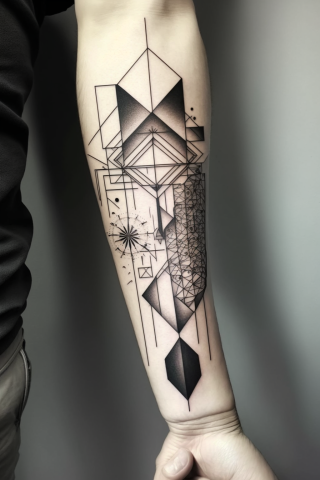 Geometric Forearm Tattoo sketch d22