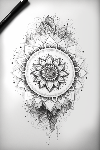 Mandala Forearm Tattoo sketch d27