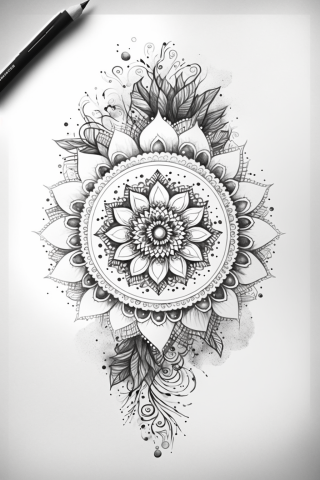 Mandala Forearm Tattoo sketch d29