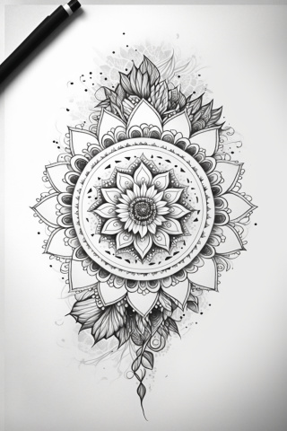 Mandala Forearm Tattoo sketch d30