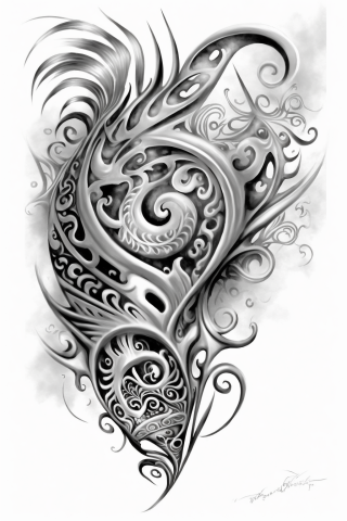 Maori Enata tattoo, tattoo sketch, design drawings #1