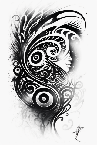 Maori Enata tattoo, tattoo sketch, design drawings #2