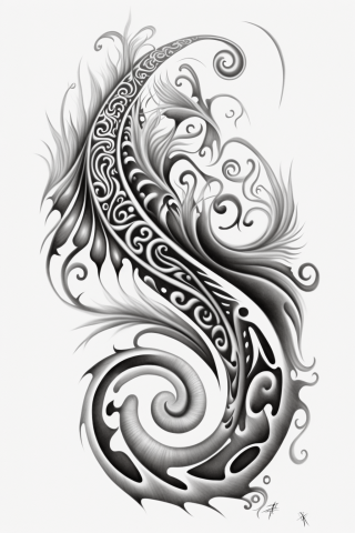 Maori Enata tattoo, tattoo sketch, design drawings #4