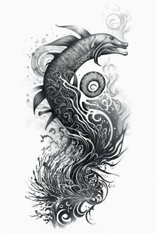 Maori The Ocean tattoo, tattoo sketch, design drawings #13