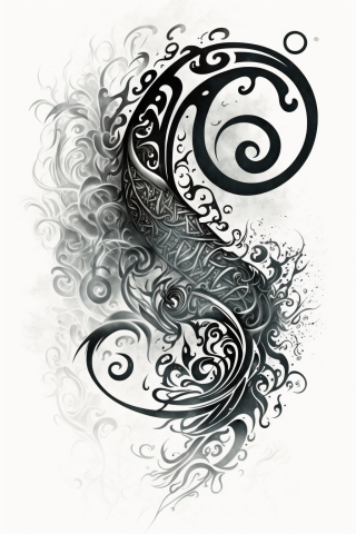 Maori The Ocean tattoo, tattoo sketch, design drawings #14