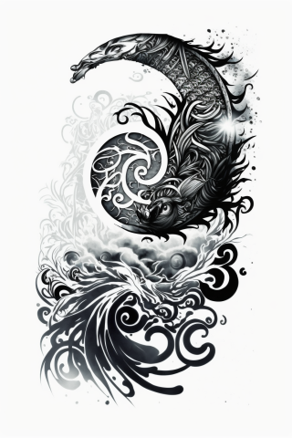 Maori The Ocean tattoo, tattoo sketch, design drawings #15
