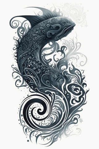 Maori The Ocean tattoo, tattoo sketch, design drawings #25