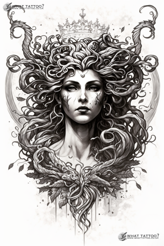 Medusa chest tattoo sketch design drawings #19