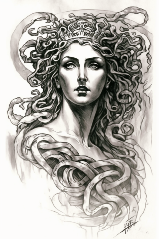 Medusa traditional medusa tattoo tattoo sketch design drawings #27