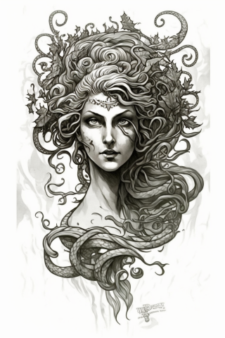 Medusa traditional medusa tattoo tattoo sketch design drawings #28