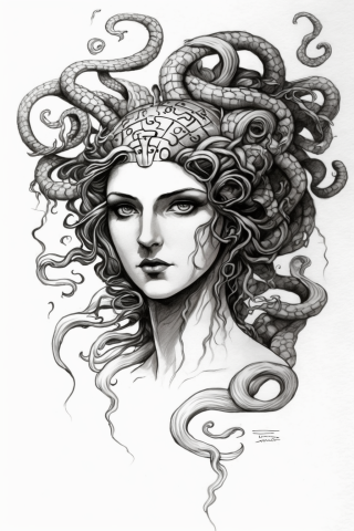 Medusa traditional medusa tattoo tattoo sketch design drawings #30
