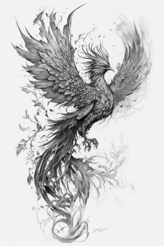 Sketch phoenix tattoo ideas#3
