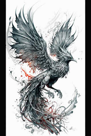 Sketch phoenix tattoo ideas#6