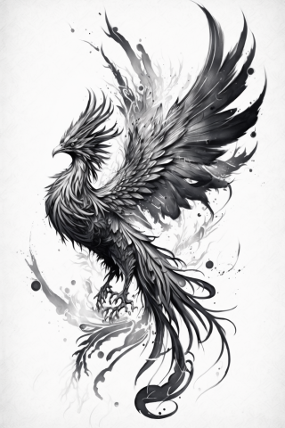 Sketch phoenix tattoo tribal ideas#43