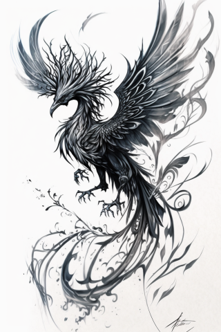 Sketch phoenix tattoo tribal ideas#44