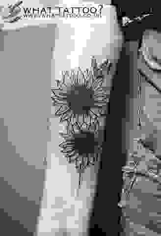 Stunning Sunflower Hand Tattoo Design D1