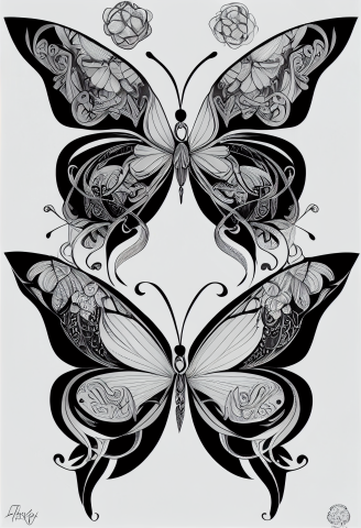 Tattoos for mental strength Butterfly, for woman#50