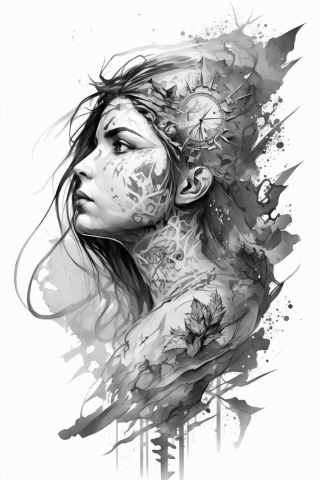 Tattoos for mental strength for Women, tattoo sketch#7