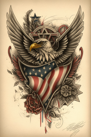 American traditional tattoo design, tattoo sketch#3