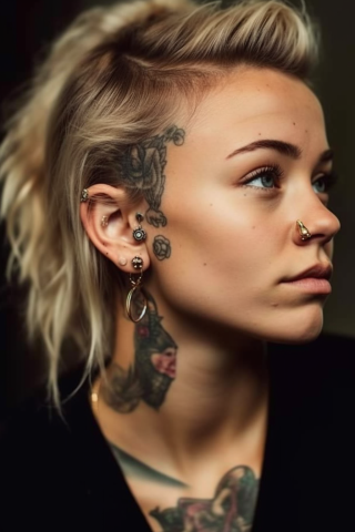 Behind the ear tattoo ideas for women#13