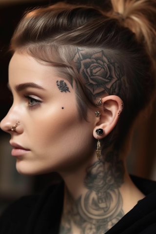 Behind the ear tattoo ideas for women#14