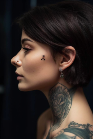 Behind the ear tattoo ideas for women#16