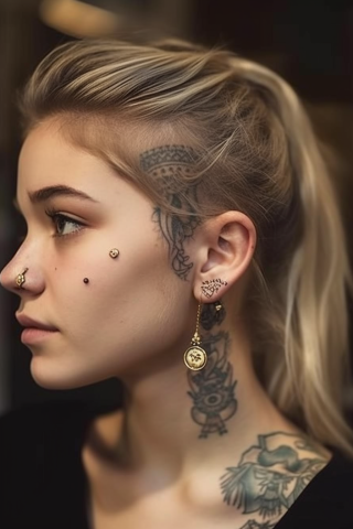 Behind the ear tattoo ideas for women#17