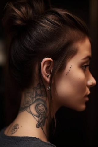 Behind the ear tattoo ideas for women#18