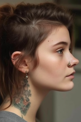 Behind the ear tattoo ideas for women#20