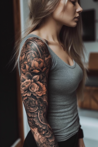 Best sleeve tattoos for women unique#27