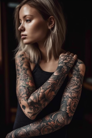 Best sleeve tattoos for women#29