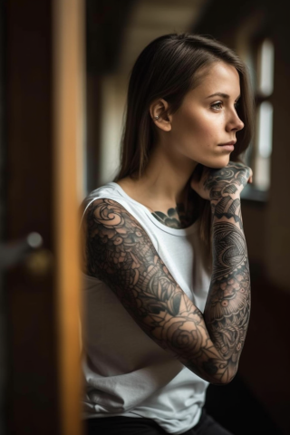 Best sleeve tattoos for women#38