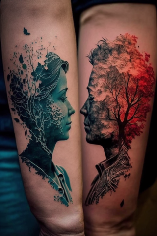 Couple tattoos unique meaningful#37