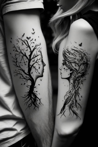 Couple tattoos unique meaningful#38