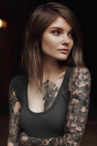 Cute sleeve tattoos for women#58