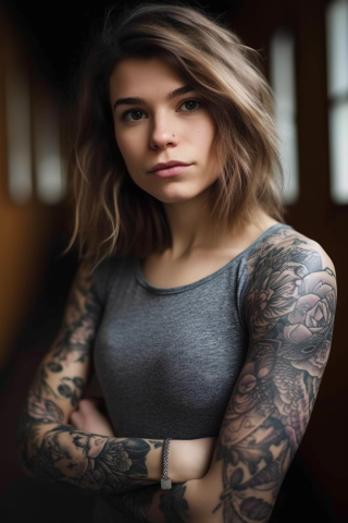 Cute sleeve tattoos for women#62