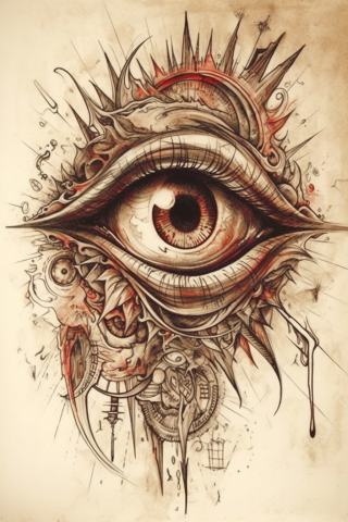 Eye sun tattoo, tattoo sketch#2