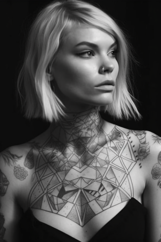 Geometric tattoo design for women#83
