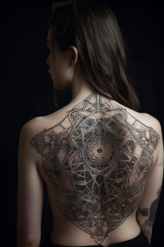 Geometric tattoo design for women#86