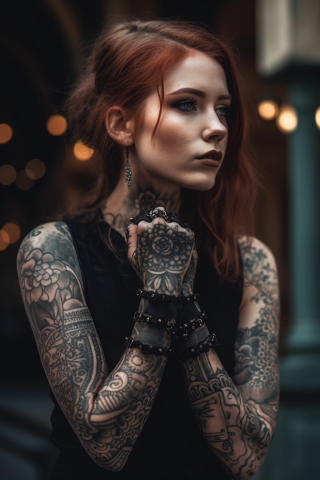 Gothic hand tattoos for women#40