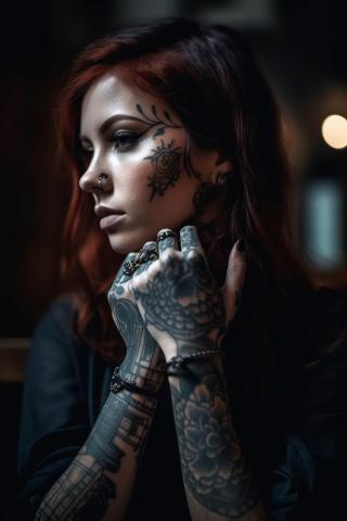 Gothic hand tattoos for women#46