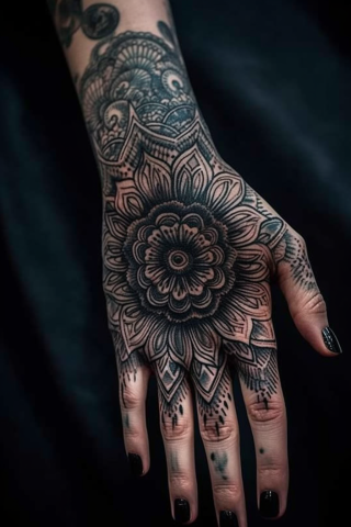 Hand tattoos for women mandala#5