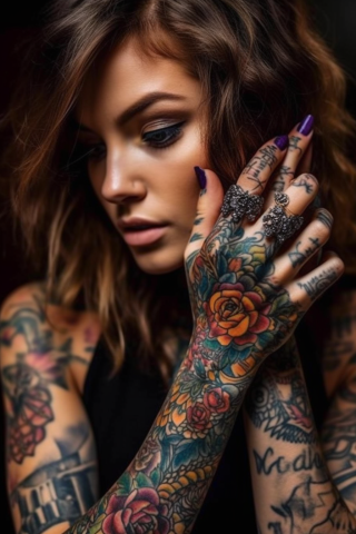 Hand tattoos for women#12