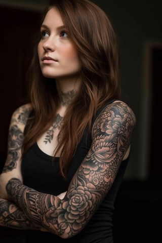Henna sleeve tattoos for women unique#22